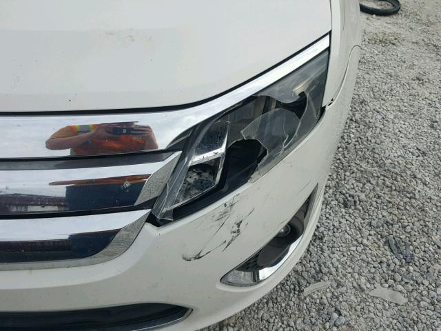 3FAHP0JA3CR295059 - 2012 FORD FUSION SEL WHITE photo 9