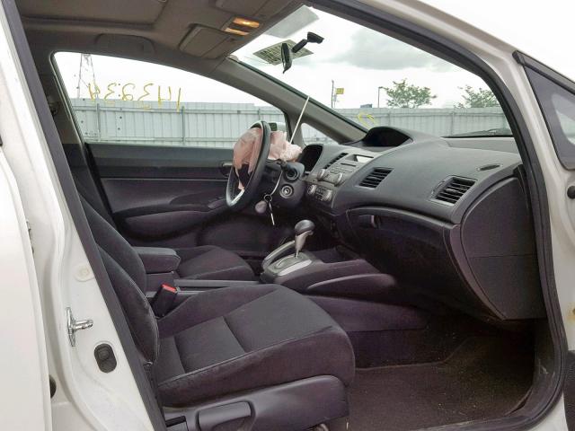 2HGFA16609H103079 - 2009 HONDA CIVIC LX-S أبيض صورة 5