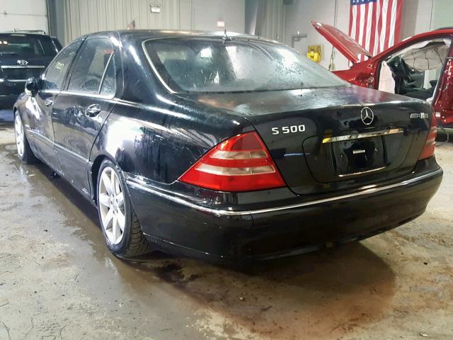 WDBNG75J91A146631 - 2001 MERCEDES-BENZ S 500 BLACK photo 3