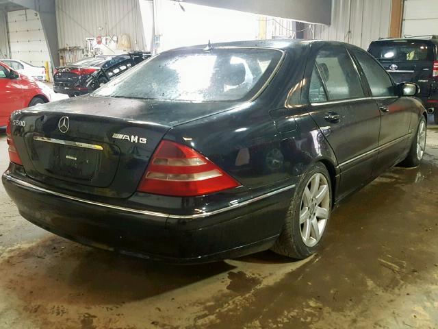 WDBNG75J91A146631 - 2001 MERCEDES-BENZ S 500 BLACK photo 4