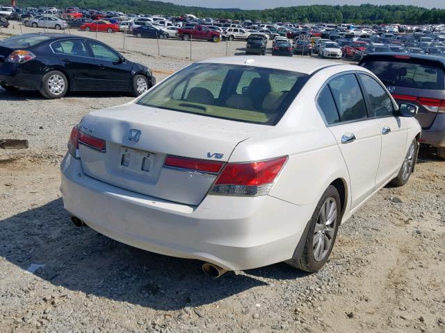 5KBCP3F89BB003900 - 2011 HONDA ACCORD EXL WHITE photo 4