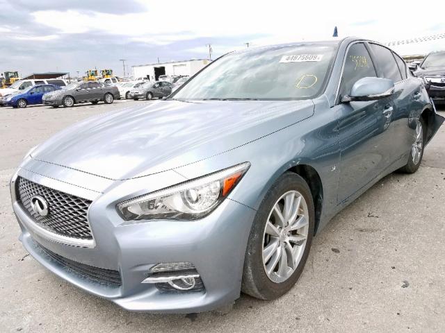 JN1BV7AP1FM345721 - 2015 INFINITI Q50 BASE BLUE photo 2