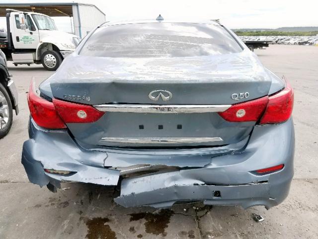 JN1BV7AP1FM345721 - 2015 INFINITI Q50 BASE BLUE photo 9