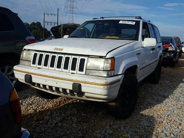 1J4GZ78S3SC603569 - 1995 JEEP GRAND CHER WHITE photo 2