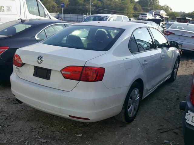 3VW2K7AJ9CM351247 - 2012 VOLKSWAGEN JETTA BASE WHITE photo 4