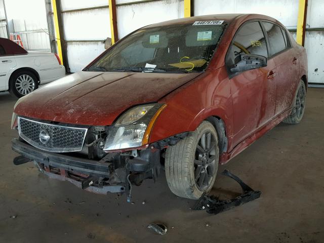 3N1CB6AP8AL654855 - 2010 NISSAN SENTRA SE- RED photo 2