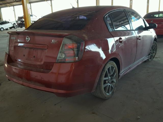 3N1CB6AP8AL654855 - 2010 NISSAN SENTRA SE- RED photo 4