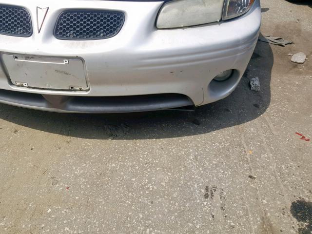 1G2WP52K31F171278 - 2001 PONTIAC GRAND PRIX SILVER photo 9