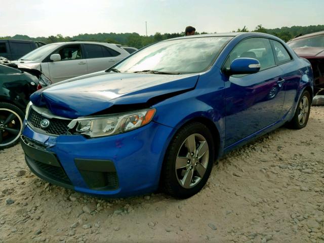 KNAFU6A25A5263362 - 2010 KIA FORTE EX BLUE photo 2