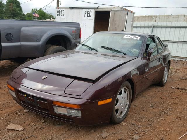 WP0AA2956HN150205 - 1987 PORSCHE 944 BURGUNDY photo 2