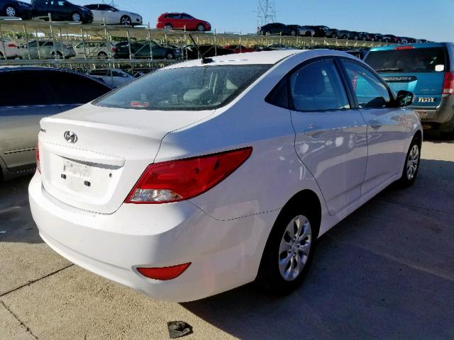 KMHCT4AE5HU290015 - 2017 HYUNDAI ACCENT SE WHITE photo 4