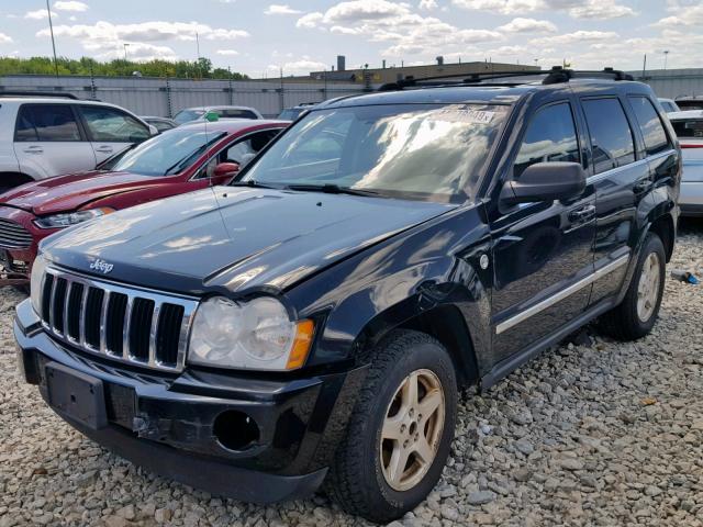 1J8HR58P77C645642 - 2007 JEEP GRAND CHER BLACK photo 2