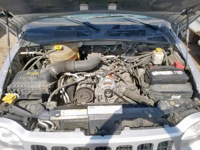 1J4GL48K67W713635 - 2007 JEEP LIBERTY SP SILVER photo 7