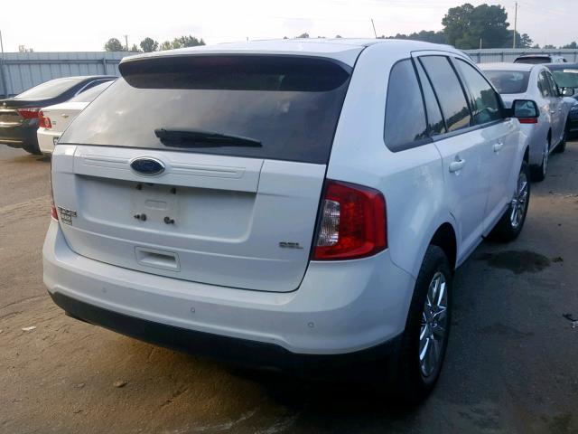 2FMDK3JC7EBA08829 - 2014 FORD EDGE SEL WHITE photo 4