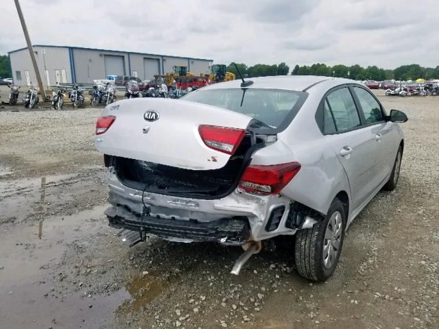 3KPA24AB4KE172614 - 2019 KIA RIO S GRAY photo 4