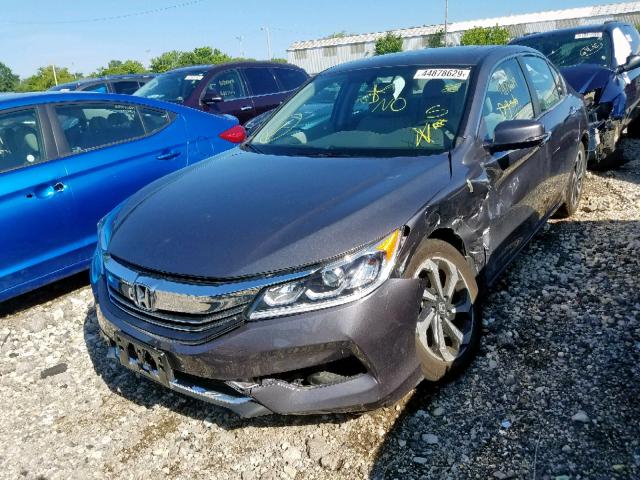 1HGCR2F89HA044257 - 2017 HONDA ACCORD EXL GRAY photo 2