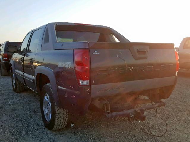 3GNEK13T93G311039 - 2003 CHEVROLET AVALANCHE CHARCOAL photo 3