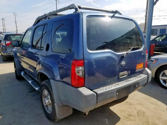 5N1ED28T61C516542 - 2001 NISSAN XTERRA XE BLUE photo 3