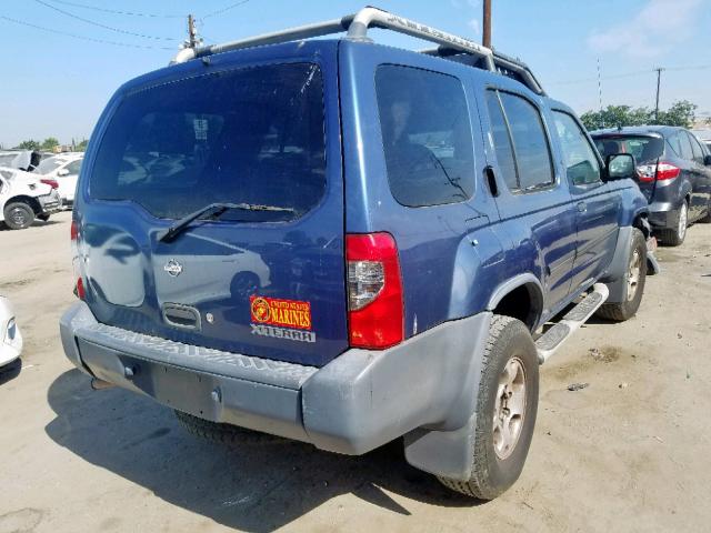 5N1ED28T61C516542 - 2001 NISSAN XTERRA XE BLUE photo 4