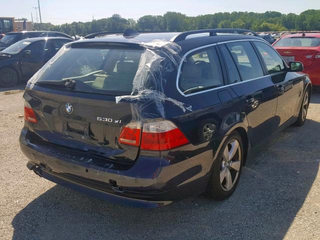 WBANN73567CN04341 - 2007 BMW 530 XIT BLUE photo 4