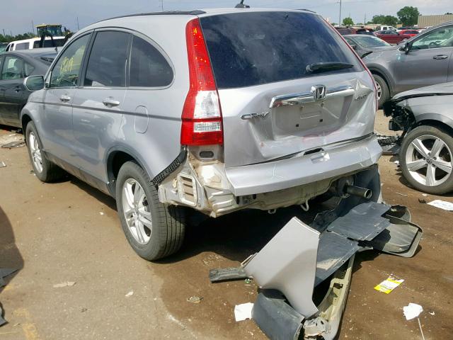 5J6RE4H75AL032017 - 2010 HONDA CR-V EXL SILVER photo 3