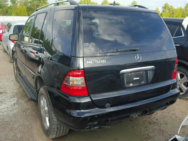 4JGAB75E95A525843 - 2005 MERCEDES-BENZ ML 500 BLACK photo 3