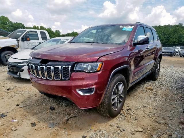 1C4RJFBG4KC711915 - 2019 JEEP GRAND CHER BURGUNDY photo 2