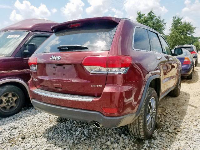 1C4RJFBG4KC711915 - 2019 JEEP GRAND CHER BURGUNDY photo 4