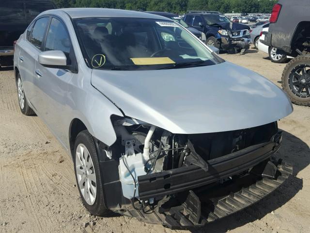 3N1AB7AP8FY218126 - 2015 NISSAN SENTRA S SILVER photo 1