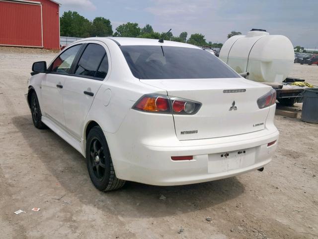 JA32U1FU5AU601605 - 2010 MITSUBISHI LANCER DE WHITE photo 3