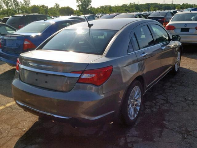 1C3CCBCG1DN550376 - 2013 CHRYSLER 200 LIMITE GRAY photo 4