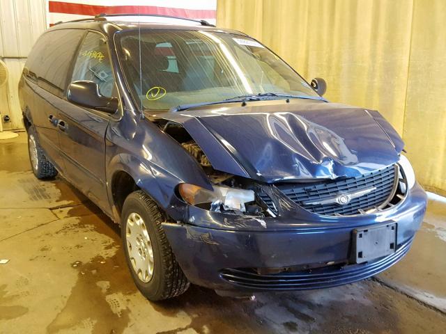 2C4GP44L23R103288 - 2003 CHRYSLER TOWN & COU BLUE photo 1