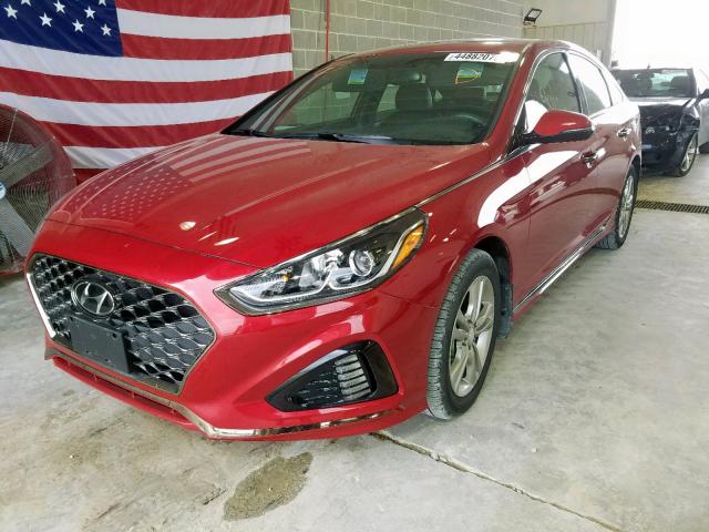 5NPE34AF7JH715403 - 2018 HYUNDAI SONATA SPO RED photo 2