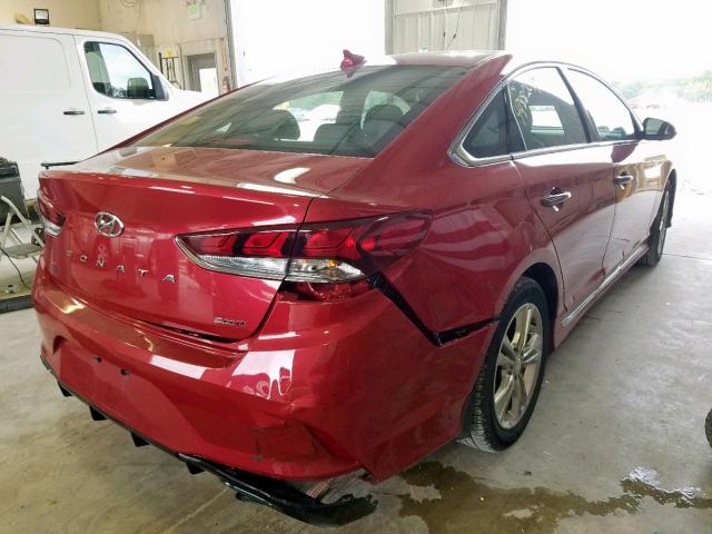 5NPE34AF7JH715403 - 2018 HYUNDAI SONATA SPO RED photo 4