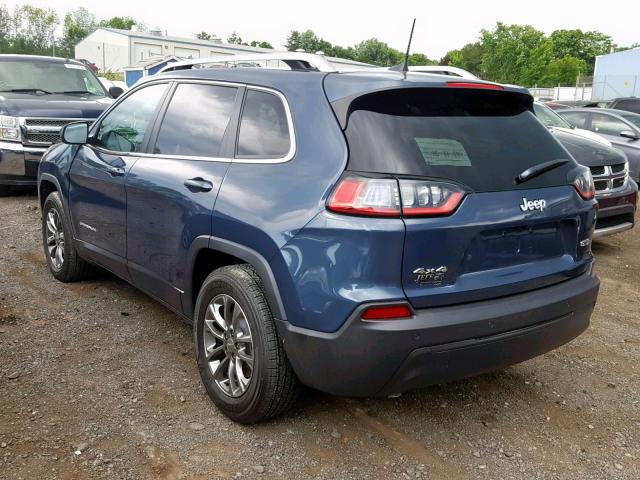 1C4PJMLB9KD425745 - 2019 JEEP CHEROKEE L BLUE photo 3