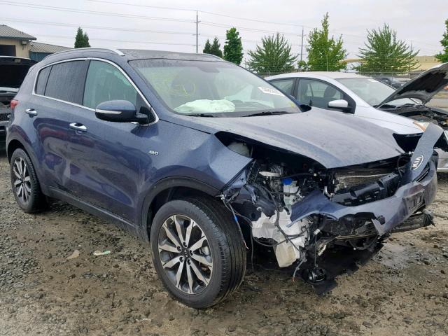 KNDPNCAC2H7250529 - 2017 KIA SPORTAGE E BLUE photo 1