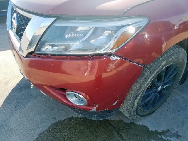 5N1AR2MN6DC686847 - 2013 NISSAN PATHFINDER RED photo 9