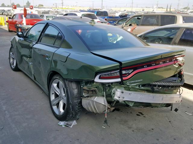 2C3CDXHG7JH187816 - 2018 DODGE CHARGER SX GREEN photo 3