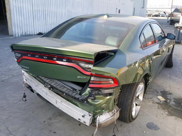 2C3CDXHG7JH187816 - 2018 DODGE CHARGER SX GREEN photo 4