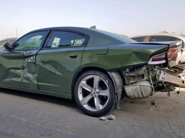 2C3CDXHG7JH187816 - 2018 DODGE CHARGER SX GREEN photo 9