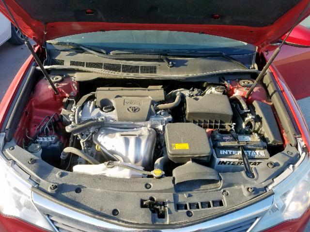 4T4BF1FK0ER436838 - 2014 TOYOTA CAMRY L Qırmızı foto 7