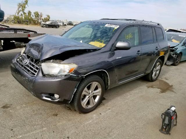 JTEES43A692137727 - 2009 TOYOTA HIGHLANDER BLACK photo 2