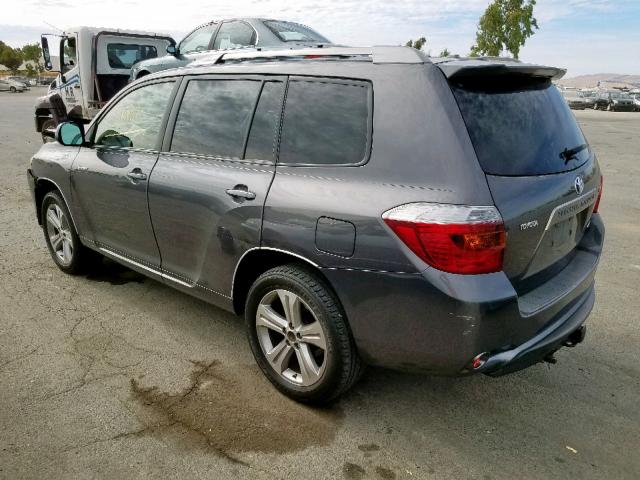 JTEES43A692137727 - 2009 TOYOTA HIGHLANDER BLACK photo 3