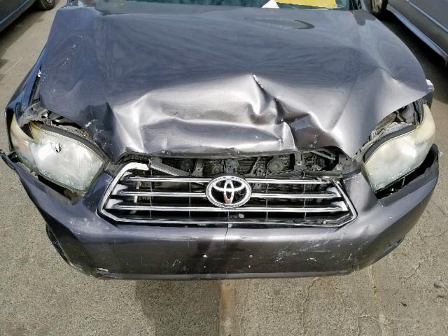 JTEES43A692137727 - 2009 TOYOTA HIGHLANDER BLACK photo 7