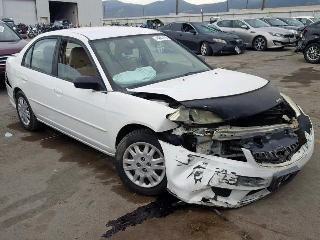 2HGES165X5H623574 - 2005 HONDA CIVIC LX WHITE photo 1