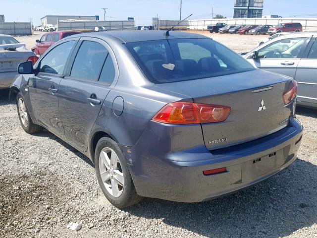 JA3AU26U08U005085 - 2008 MITSUBISHI LANCER ES GRAY photo 3