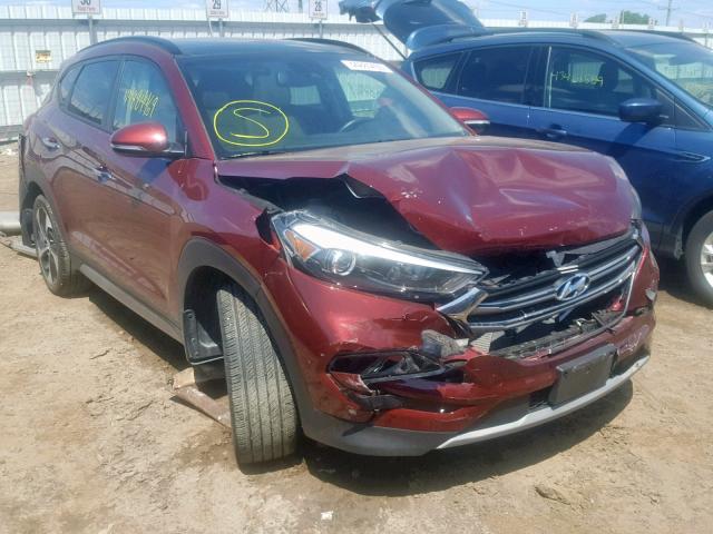 KM8J3CA26HU275160 - 2017 HYUNDAI TUCSON LIM MAROON photo 1