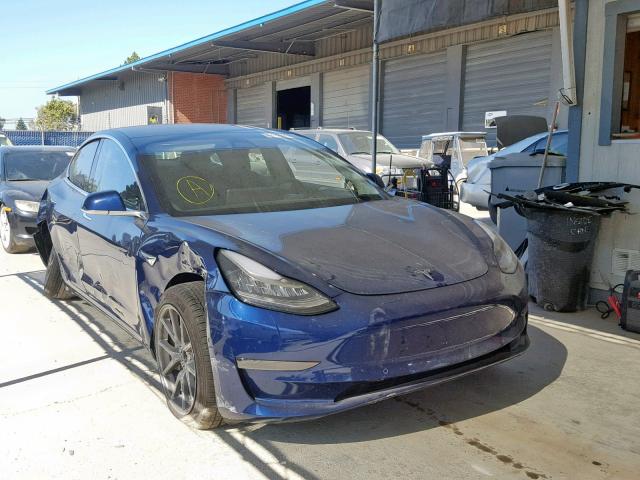 5YJ3E1EAXJF058304 - 2018 TESLA MODEL 3 BLUE photo 1