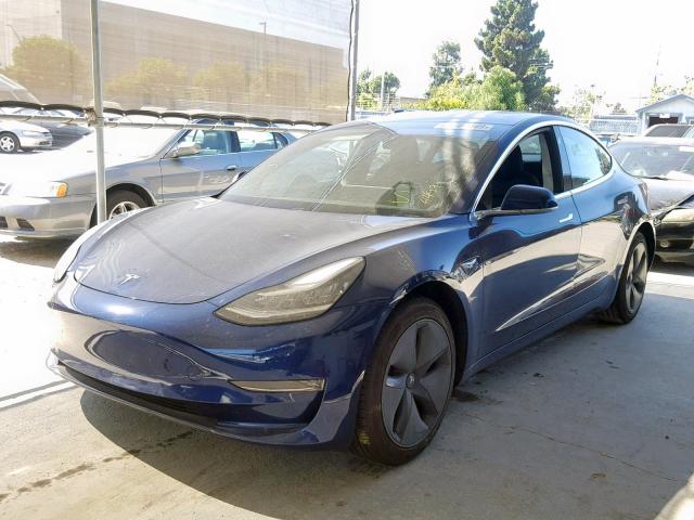 5YJ3E1EAXJF058304 - 2018 TESLA MODEL 3 BLUE photo 2