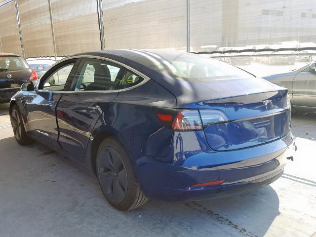 5YJ3E1EAXJF058304 - 2018 TESLA MODEL 3 BLUE photo 3